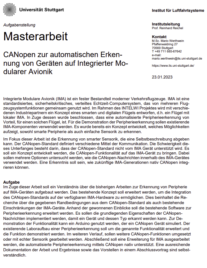 Master thesis CAN