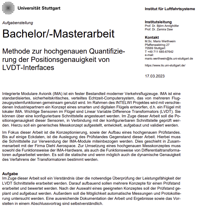 Masterarbeit LVDT