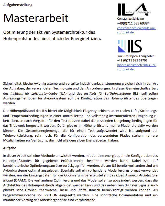 Master thesis optimization