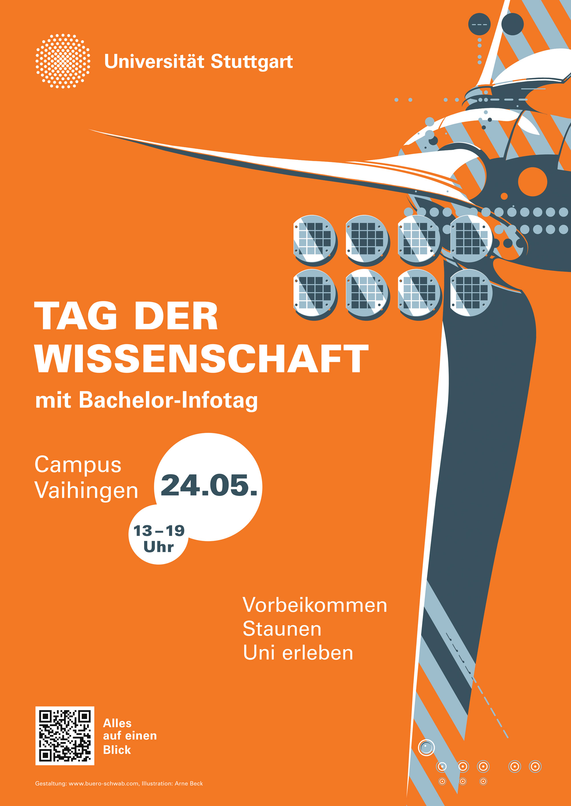 Offizielles Plakat für den Tag der Wissenschaft der Universität Stuttgart